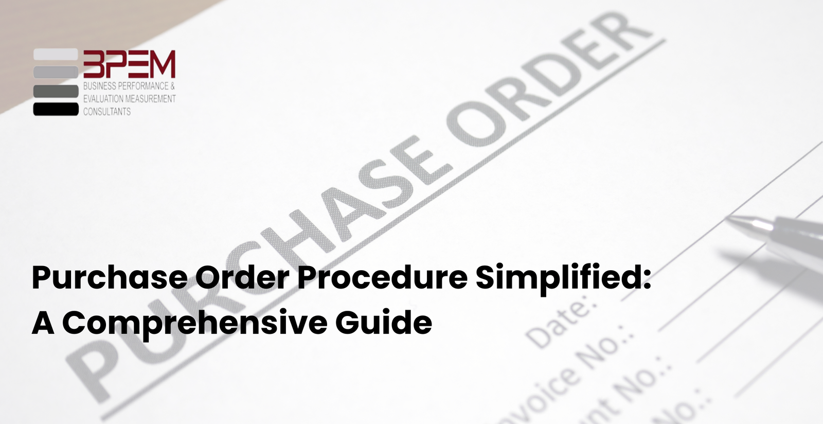 Purchase order procedure