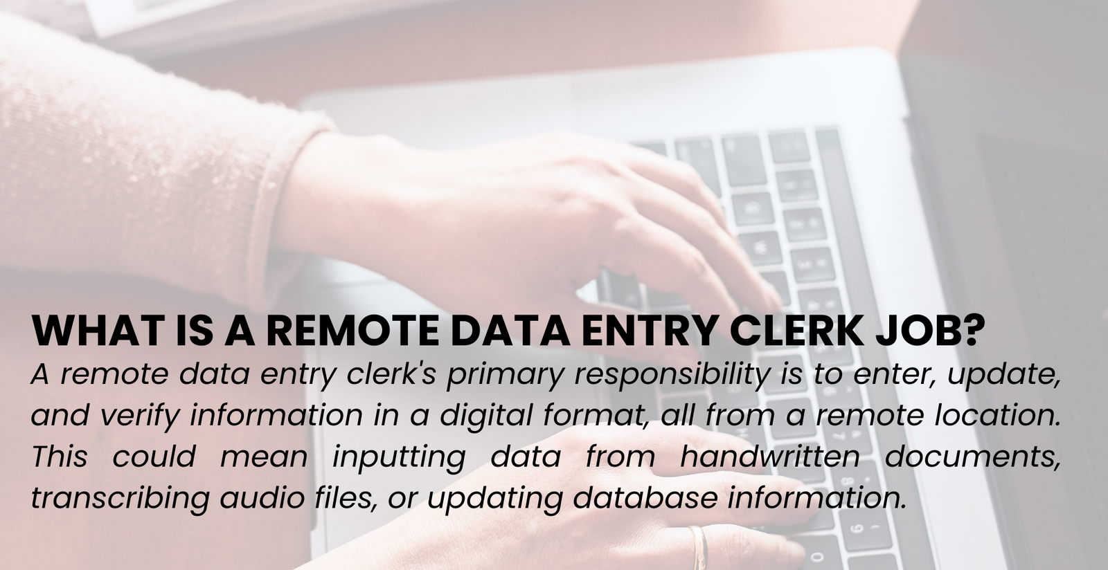 Remote Data Entry Clerk Jobs